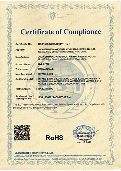 Certificate of honor